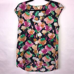 J. Crew Factory Floral Sleeveless Blouse